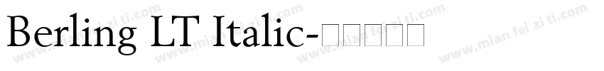 Berling LT Italic字体转换